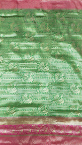 Kavvya Soft & Lightweight Sea Green Weaving Silk Saree - KAVVYA